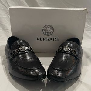 Versace Loafers Black Leather